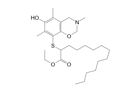 Tetradecanoic acid, 2-[(3,4-dihydro-6-hydroxy-3,5,7-trimethyl-2H-1,3-benzoxazin-8-yl)thio]-, ethyl ester