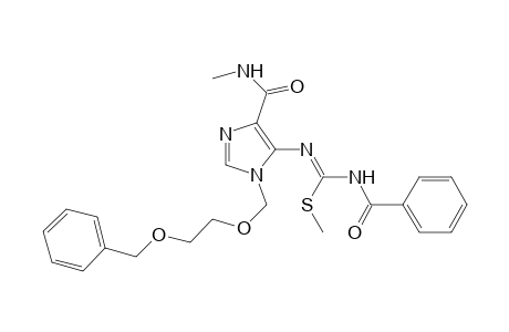 1-(2-benzoxyethoxymethyl)-5-[[N-benzoyl-C-(methylthio)carbonimidoyl]amino]-N-methyl-imidazole-4-carboxamide