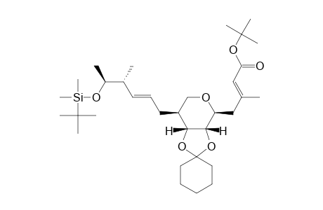 tert-Butyl 4-{5(S)-[5(S)-[(tert-butyldimethylsilyl)oxy]-4(R)-methyl-2(E)-hexenyl]-3(S),4(R)-(cyclohexylidenedioxy)tetrahydropyran-2(S)-yl}-3-methyl-2(E)-butenoate