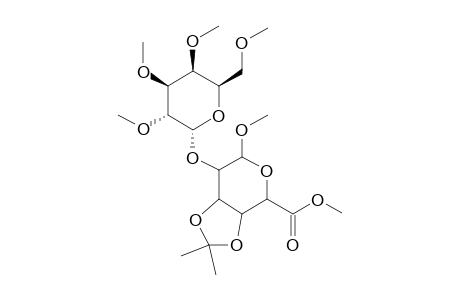 .alpha.-D-Galactopyranosiduronic acid, methyl 3,4-o-(1-methylethylidene)-2-(2,3,4,6-tetra-o-methyl-.beta.-D-glucopyranosyl)-, methyl ester