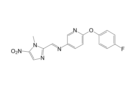 2-(p-fluorophenoxy)-5-{[(1-methyl-5-nitroimidazol-2-yl)methylene]amino}pyridine
