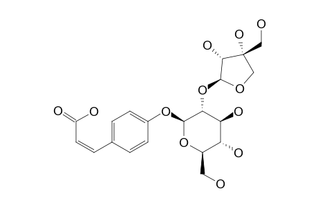 CIS-PARA-COUMARIC-ACID-4-O-(2'-O-BETA-D-APIOFURANOSYL)-BETA-D-GLUCOPYRANOSIDE
