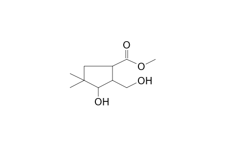 3-Hydroxy-2-hydroxymethyl-4,4-dimethylcyclopentanecarboxylic acid, methyl ester
