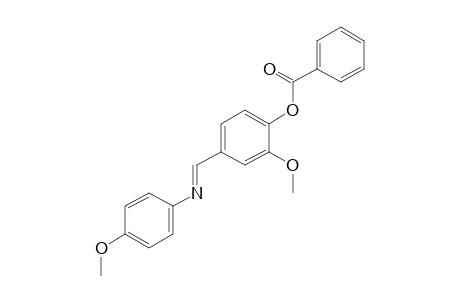 2-methoxy-4-[N-(p-methoxyphenyl)formimidoyl]phenol, benzoate