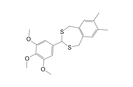 1,5-dihydro-7,8-dimethyl-3-(3,4,5-trimethoxyphenyl)-3H-2,4-benzodithiepin