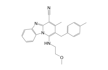 1-[(2-methoxyethyl)amino]-3-methyl-2-(4-methylbenzyl)pyrido[1,2-a]benzimidazole-4-carbonitrile