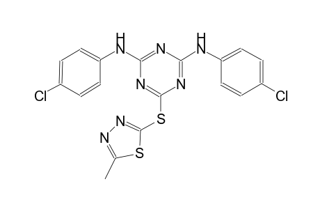 N~2~,N~4~-bis(4-chlorophenyl)-6-[(5-methyl-1,3,4-thiadiazol-2-yl)sulfanyl]-1,3,5-triazine-2,4-diamine