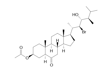 (22S,23R,24R)-3.beta.-Acetoxy-22-bromo-23-hydroxy-24-methyl-5.alpha.-cholestan-6-one