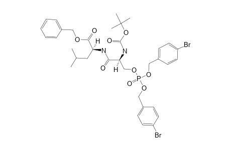 N-ALPHA-(TERT.-BUTOXYCARBONYL)-O-DI-(4-BROMOBENZYL)-PHOSPHONOSERYLLEUCINE-BENZYLESTER;BOC-SER(PO3BRBZL2)-LEU-OBZL