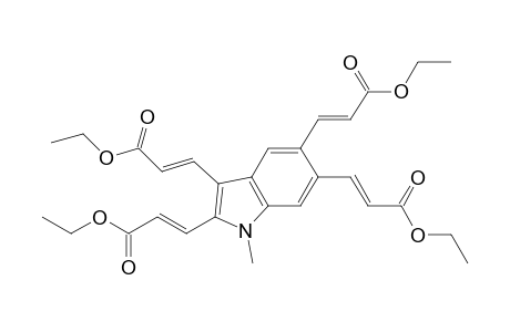 (2E,2'E,2''E,2''''E)-Tetraethyl 3,3',3'',3''''-(1-methyl-1H-indole-2,3,5,6-tetrayl) tetraacrylate