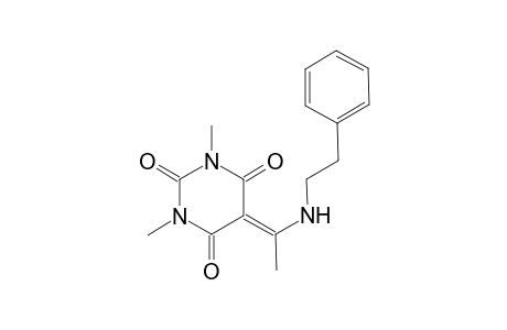 1,3-dimethyl-5-{1-[(2-phenylethyl)amino]ethylidene}-2,4,6(1H,3H,5H)-pyrimidinetrione