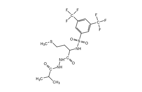 1-{N-[(alpha,alpha,alpha,alpha',alpha',alpha'-hexafluoro-3,5-xylyl)sulfonyl]methionyl}-2-isobutyrylhydrazine