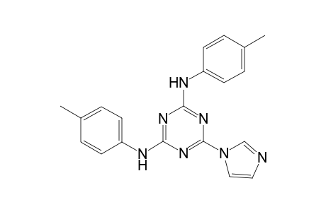 6-(1-imidazolyl)-N2,N4-bis(4-methylphenyl)-1,3,5-triazine-2,4-diamine
