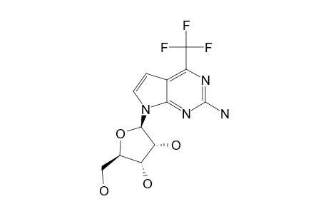 2-AMINO-7-(BETA-D-RIBOFURANOSYL)-4-TRIFLUOROMETHYL-PYRROLO-[2,3-D]-PYRIMIDINE