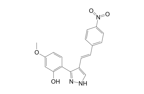 (E)-3/ 5-(2'-Hydroxy-4'-methoxyphenyl)-4-[p-nitrostyryl]pyrazole