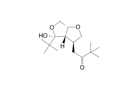 (+-)-1-{(3S,3aS,4S,6aR)-4-tert-Butyl-4-hydroxyperhydrofuro[3,4-b]furan-3-yl]-3,3-dimethyl-2-butanone