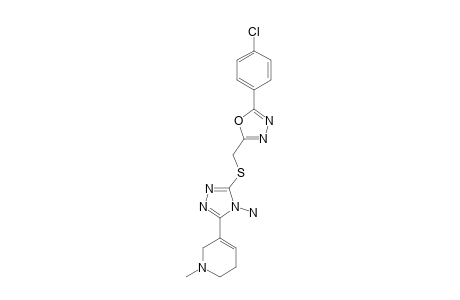 5-(5''-(4-CHLOROPHENYL)-[1'',3'',4'']-OXADIAZOL-2''-YLMETHYLSULFANYL)-3-(1'-METHYL-1',2',5',6'-TETRAHYDROPYRIDIN-3'-YL)-[1,2,4]-TRIAZOL-4-YL-AMINE