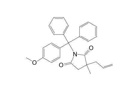 2,5-Pyrrolidinedione, 1-[(4-methoxyphenyl)diphenylmethyl]-3-methyl-3-(2-propenyl)-, (.+-.)-