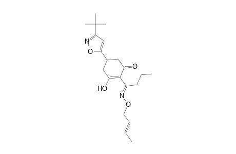 2-Cyclohexen-1-one, 2-[1-[(2-butenyloxy)imino]butyl]-5-[3-(1,1-dimethylethyl)-5-isoxazolyl]-3-hydroxy-, (E)-
