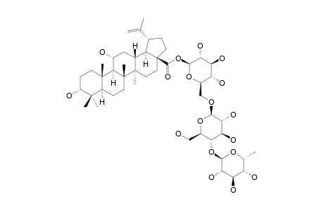 ACANTRIFOSIDE-A;3-ALPHA,11-ALPHA-DIHYDROXY-LUP-20(29)-EN-28-OIC-ACID-28-O-ALPHA-L-RHAMNOPYRANOSYL-(1->4)-BETA-D-GLUCOPYRANOSYL-(1->6)-BETA-D-GLUCOP