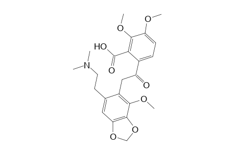 Benzoic acid, 6-[[6-[2-(dimethylamino)ethyl]-4-methoxy-1,3-benzodioxol-5-yl]acetyl]-2,3-dimethoxy-