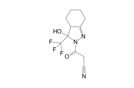 RAC-1-CYANOACETYL-3,3A,4,5,6,7-HEXAHYDRO-3-TRIFLUOROMETHYL-3-HYDROXY-[2,1]-BENZOPYRAZOLE