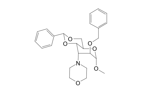 Methyl 4,6-O-(Phenylmethylene)-3-deoxy-2-O-benzyl-3-(4-morpholinyl)-.alpha.,D-pyranoside