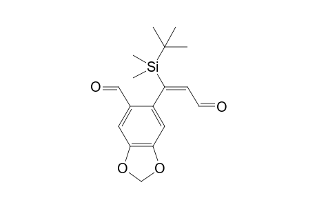 (E)-6-(1-(tert-Butyldimethylsilyl)-3-oxoprop-1-enyl)benzo[d][1,3]dioxole-5-carbaldehyde