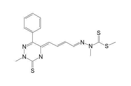 Methyl-[4-[3,4-dihydro-2-methyl-6-phenyl-3-thioxo-1,2,4-triazin-5(2H)-ylidenebutenal N-methylhydrainedithiocarboxylate