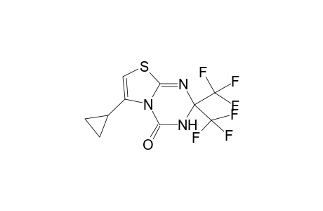 6-Cyclopropyl-2,2-bis-trifluoromethyl-2,3-dihydro-thiazolo[3,2-a][1,3,5]triazin-4-one