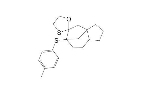 2- Mercaptoethanol ketal of (3aS*,8aR*)-6-(p-Tolylthio)-1,2,3,3a,4,5,6,7,8,8a-decahydro-3a,6-methanoazulen-5-one