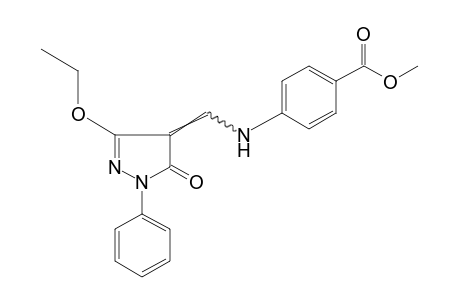 p-{[(3-ETHOXY-5-OXO-1-PHENYL-2-PYRAZOLIN-4-YLIDENE)METHYL]AMINO}BENZOIC ACID, METHYL ESTER