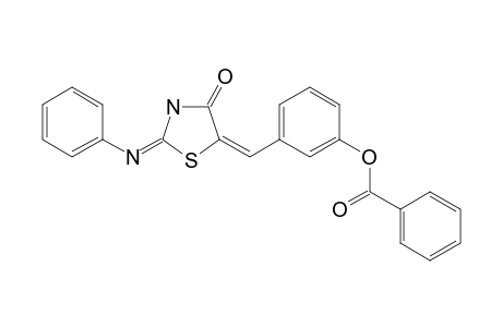 3-{(E)-[(2E)-4-oxo-2-(phenylimino)-1,3-thiazolidin-5-ylidene]methyl}phenyl benzoate