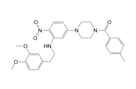 [4-[3-(homoveratrylamino)-4-nitro-phenyl]piperazino]-(p-tolyl)methanone