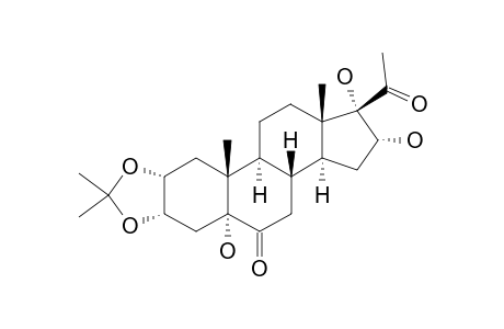 5,16-ALPHA,17-ALPHA-TRIHYDROXY-2-ALPHA,3-ALPHA-ISOPROPYLIDENEDIOXY-5-ALPHA-PREGNA-6,20-DIONE