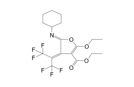 2-ETHOXY-3-ETHOXYCARBONYL-4-HEXAFLUOROISOPROPYLIDENE-5-CYCLOHEXYLIMINO-2-OXOLENE