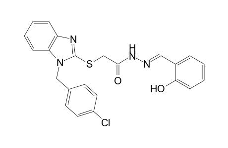 acetic acid, [[1-[(4-chlorophenyl)methyl]-1H-benzimidazol-2-yl]thio]-, 2-[(E)-(2-hydroxyphenyl)methylidene]hydrazide