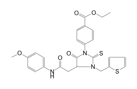 benzoic acid, 4-[4-[2-[(4-methoxyphenyl)amino]-2-oxoethyl]-5-oxo-3-(2-thienylmethyl)-2-thioxo-1-imidazolidinyl]-, ethyl ester