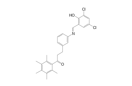 3-{m-[(3,5-dichlorosalicylidene)amino]phenyl}-2',3',4',5',6'-pentamethylpropiophenone