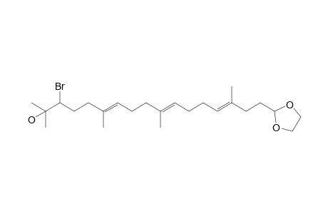 (6E,10E,14E)-3-Bromo-17-(2-dioxolanyl)-2,6,10,15-tetramethyl-6,10,14-heptadecatrien-2-ol