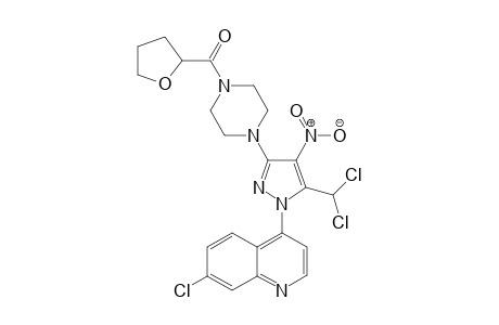 (4-(1-(7-Chloroquinolin-4-yl)-5-(dichloromethyl)-4-nitro-1H-pyrazol-3-yl)piperazin-1-yl)(tetrahydrofuran-2-yl)methanone