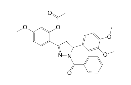 2-[1-benzoyl-5-(3,4-dimethoxyphenyl)-4,5-dihydro-1H-pyrazol-3-yl]-5-methoxyphenyl acetate