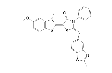5-(5-Methoxy-3-methyl-2-benzothiazolinylidene)-2-(2-methyl-5-benzothiazolylimino)-3-phenyl-4-thiazolidinone