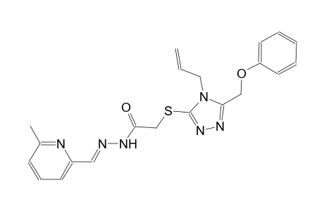 2-{[4-allyl-5-(phenoxymethyl)-4H-1,2,4-triazol-3-yl]sulfanyl}-N'-[(E)-(6-methyl-2-pyridinyl)methylidene]acetohydrazide