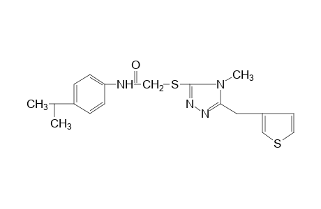 4'-isopropyl-2-{[4-methyl-5-(3-thenyl)-4H-1,2,4-triazol-3-yl]thio}acetanilide