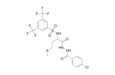 1-(p-chlorobenzoyl)-2-{N-[(alpha,alpha,alpha,alpha',alpha',alpha'-hexafluoro-3,5-xylyl)sulfonyl]methionyl}hydrazine