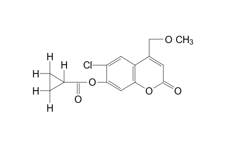 6-chloro-7-hydroxy-4-(methoxymethyl)coumarin, cyclopropanecarboxylate