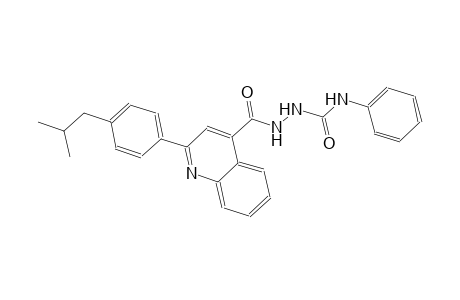 2-{[2-(4-isobutylphenyl)-4-quinolinyl]carbonyl}-N-phenylhydrazinecarboxamide