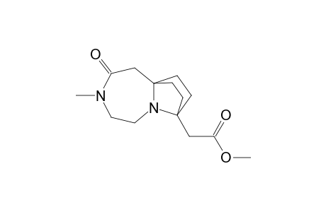 Methyl 2-(5-methyl-6-oxo-2,5-diazatricyclo[6.2.2.0(2,8)]dodec-1-yl)acetate