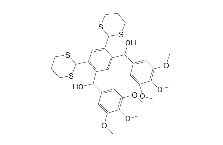 {2,4-Bis-[1,3]dithian-2-yl-5-[hydroxy-(3,4,5-trimethoxy-phenyl)-methyl]-phenyl}-(3,4,5-trimethoxy-phenyl)-methanol